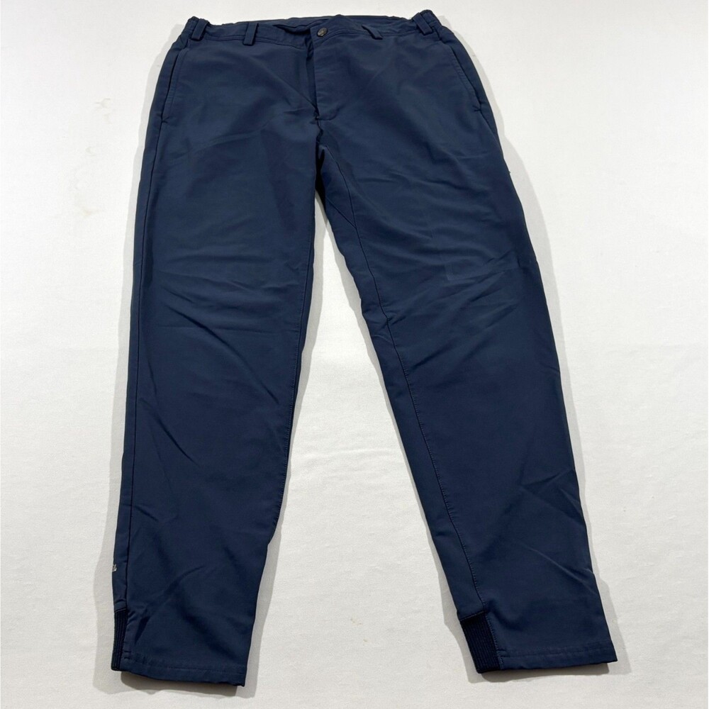 Mack Weldon Mens Radius Flex Jogger Pants Navy Blue Tapered Slim Leg Chinos Sz M